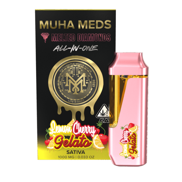Lemon Cherry Gelato Muha Meds Disposable Melted Diamonds | Sativa - Muha Meds USA