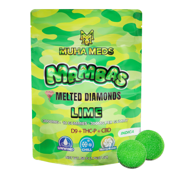 Muha Meds Lime Gummies | 3000 MG - Indica - Muha Meds USA
