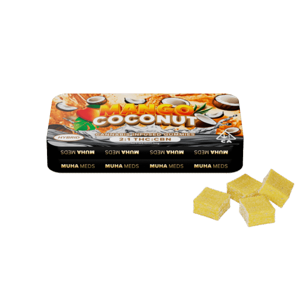 Muha Meds Mango Coconut Gummies | Hybrid - Muha Meds USA